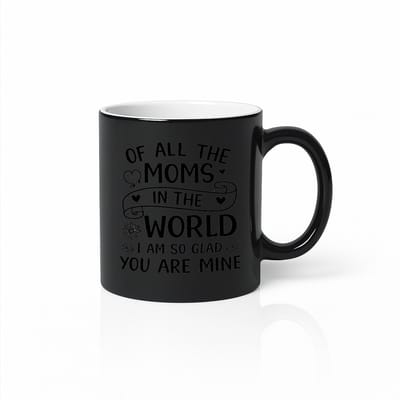 Warmtegevoelige Black Magic Mok voor Moeder - Kleurveranderende Verrassing Quote - Uniek Cadeau voor Moederdag