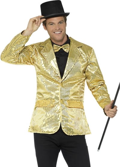 Colbert goud pailletten - Maat XL