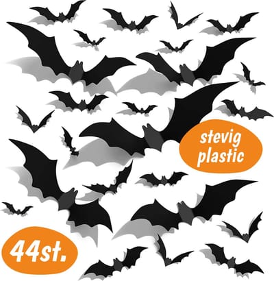 Vleermuis Muurstickers & Raamstickers - 44 Stuks - Halloween Decoratie - Halloween Versiering - Kamer Decoratie