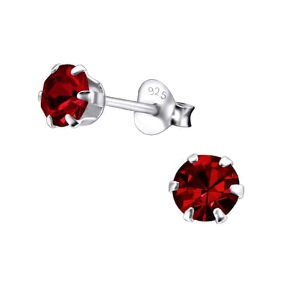 Amanto Oorbellen Elka Light Siam - 925 Zilver E-coating - ∅5mm