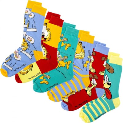 6 Paar Crew Sokken met Cartoon Print voor Heren en Dames