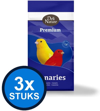 3x Deli Nature - Premium kanaries 1kg - Vogelvoer - 1 kg