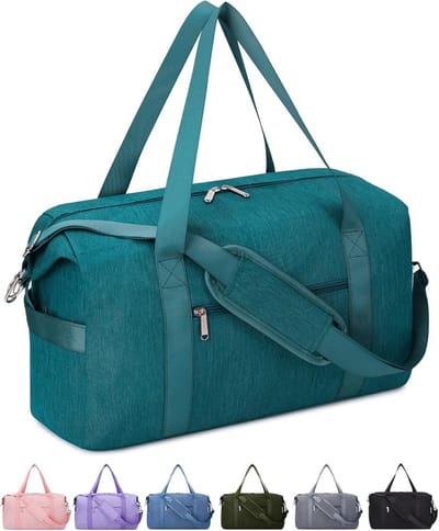 Handbagage tas voor onder de stoel - Opvouwbare reistas met natte zak en schouderriem, 20L