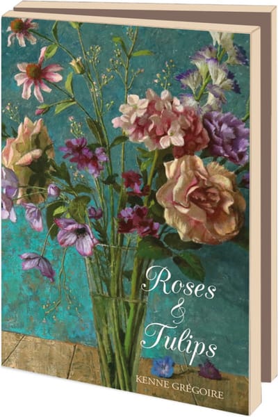Kaartenmapje 10 stuks met enveloppen – Roses & Tulips, Kenne Gregoire