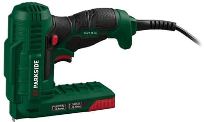 PARKSIDE Elektrische nietmachine nietpistool en spijkerapparaat - 20 schoten/min - Inclusief 400 nietjes/100 spijkers