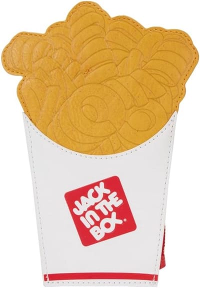 Kaarthouder Snacks Thema Krulfrietjes - Vegan Leer Portemonnee met Ritsvak