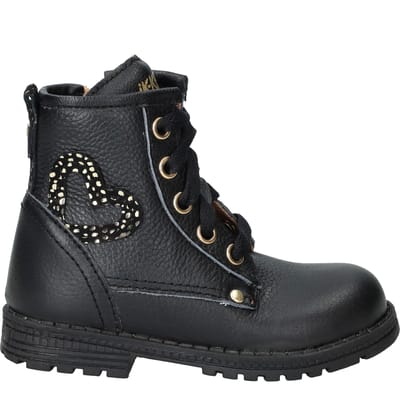 IK-KE Veterboots - Meisjes - Zwart - Maat:22