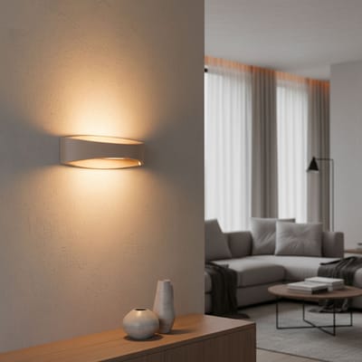 Wandlamp | 25 cm | Medusa wandlampen | ingebouwd LED | beige crème | aluminium metaal | moderne design decoratieve trendy verlichting