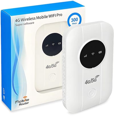 Dailygoody - Mobiele Hotspot-router - 4G Draagbare WiFi - Hoge Snelheid tot 300Mbps - Ideaal voor Reizen - Simkaartsleuf - Compact en Lichtgewicht