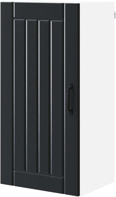 Keukenkast - Hangend meubel - Keuken organiseren - Duurzaam houtmateriaal - 40 x 31 x 80 cm - Zwart