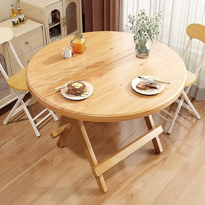 Opvouwbare Eettafel - Klaptafel Uitklapbaar - Kleine Ruimtes - Multifunctioneel Ontwerp - 70 cm - Geel