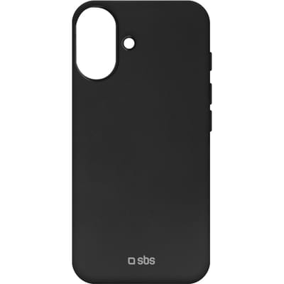 sbs mobile Cover Apple iPhone 16 Zwart Stootbestendig