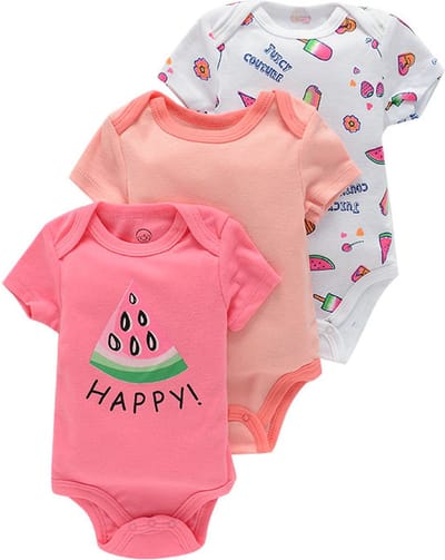 baby jumpsuit met korte mouwen,driedelige set (12M)