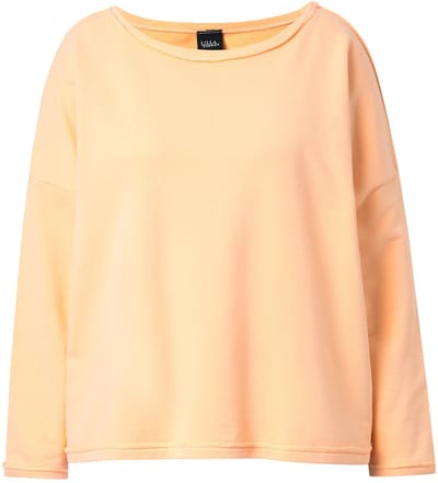 Ulla Popken - Dames - Sweatshirt rolranden oversized ronde hals lange mouwen - Perzik - Maat 46+