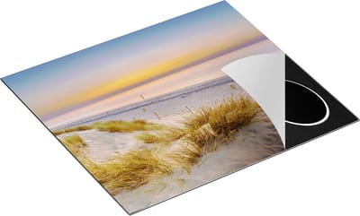Chefcare Inductie Beschermer Strand en Zee vanuit de Duinen - 60x50 cm - Afdekplaat Inductie - Kookplaat Beschermer - Inductie Mat