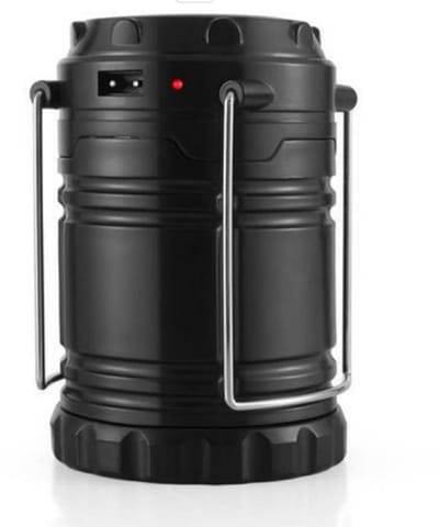 Zazitec Oplaadbare Camping Lantaarn – 8 LED – Power Lantern – Draagbaar – Voor Kamperen, Outdoor & Noodgevallen - Bruin