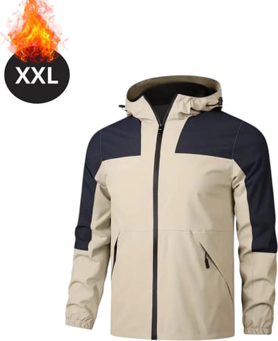 Nivard Windjas Voor Heren - Parka - Lente & Herfst - Jas - Volwassen - Windjack - Windbreaker - Rits - Kaki - Maat XXL