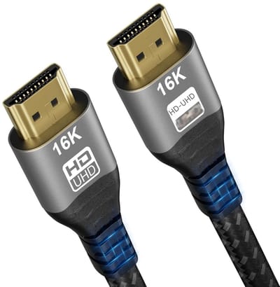 GELLDG HDMI-kabel - HDMI 2.2-kabel - Ondersteunt 16K@60Hz, 12K/10K@120Hz, 8K@240Hz, 4K@480Hz - Geschikt voor HDMI 2.1-kabel - Geschikt voor het aansluiten van PS5, Xbox, soundbar, Fire TV, laptops en HDTV's - 2 meter