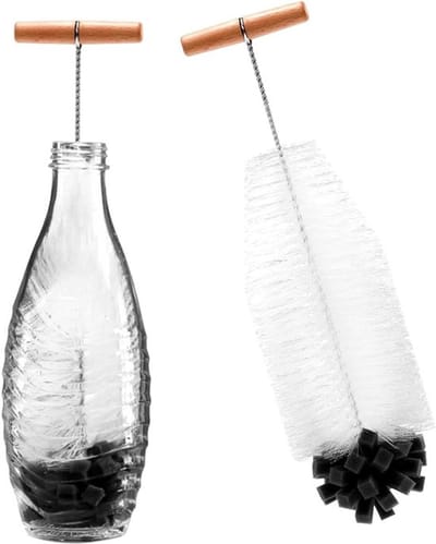 Flessenborstel voor Glazen Flessen, 35 cm, Krasvrije Reiniging, Sneldrogende en Voedselveilige Borstels voor Effectieve Flessenreiniging