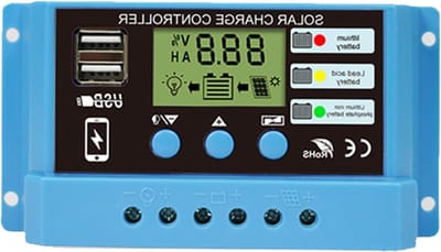30A PWM Solar Laadregelaar met LCD Display voor 12V/24V Accu's en Dubbele USB Poort