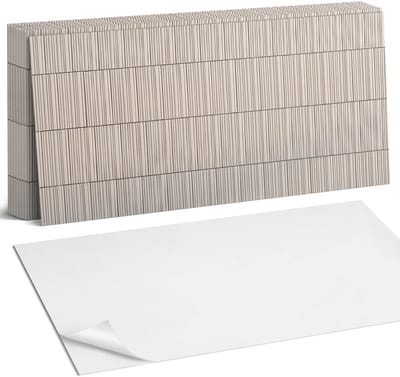 Coloray Plaktegels - Parallelle lijnen op de achtergrond Zelfklevende Wandtegels - 40 cm x 20 cm - Beige Plaktegels - 10 stuks - Rechthoek PVC Tegels - Plaktegels Badkamer - Vloertegels Zelfklevend - Vinyltegels Vloer Zelfklevend - Portugese Tegels