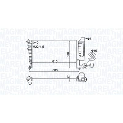 Radiator, motorkoeling MAGNETI MARELLI 350213189500