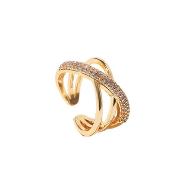 WeLoveSilver - minimalistische damesring - chirurgisch staal - goudkleurig - 6x6x3