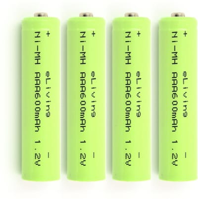 eLiving Oplaadbare AAA batterijen. NiMH 1,2V 600mAh. Set van 4