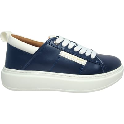 Mannenschoenen Alexander Smith Sneakers Eco-Wembley Man, kleur Blauw Wit