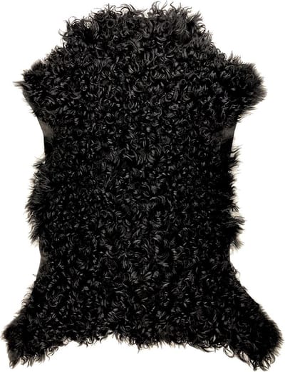 vacht lam spaans curly zwart 60-70cm