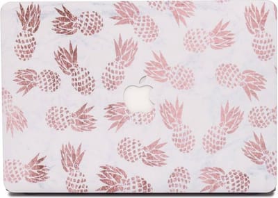 Lunso Geschikt voor MacBook Air 13 inch (2018-2019) cover hoes - case - Fruity Marble