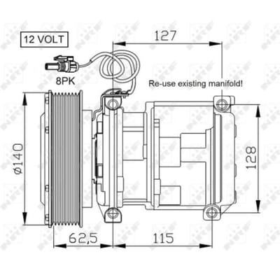 Compressor, airconditioner NRF 32661
