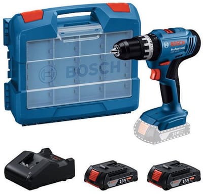 BOSCH PROFESSIONAL Accu-klopboormachine - GSB 18V-25 - 2 x GBA 2.0Ah accu's + GAL 18V-20 lader + 63 accessoires