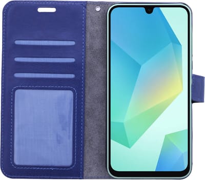 Portemonnee Book Case Hoesje Geschikt voor: Samsung Galaxy A15 - Donker blauw