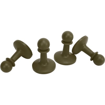4 Pièces Capuchon Anti-Foudre Piquets de Tente de Camping Barre de Support pour Auvent Couvercle de Protection Anti-Tonnerre gray