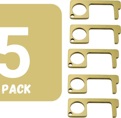 Sleutelhanger|No Touch Cleankey | Pinnen & deur openen zonder direct contact | Antibacteriële multitool | Hygiëne sleutel | geen contact sleutel |Key Smart Bacterie sleutel | antibacteriële tool | 5 Pack