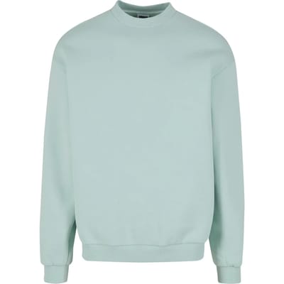 Urban Classics - Fluffy Crewneck sweater/trui - S - Mintgroen