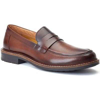 Base London Ivey Leder Heren Boombruin Loafers