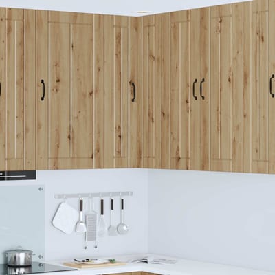 vidaXL - Wandhoekkast - LUCCA - Artisanaal - eiken - 57 - x - 57 - x - 100 - cm