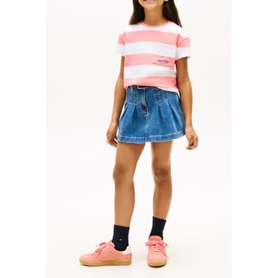 Tommy Hilfiger Girls Stripe Tee Ss Tropical Blush Stripes Größe: 8 | T-Shirts Outlet | kids