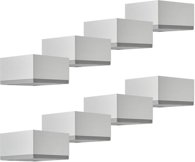 8x meubelpoten MOTEL 65 x 65 mm hoogte 35 mm zilver-look geanodiseerd van SOTECH