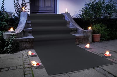 JYG - Zwarte Rode Loper - Feesttapijt / Partyloper 100 x 500cm