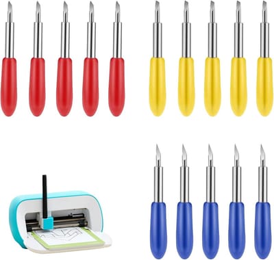 Snijmesjes Set voor Cricut Joy - 15 Vervangende Snijbladen - 30° 45° 60° voor Papier, Vinyl en Leer - Geschikt voor Maker en Explore Machines - Multifunctioneel Gebruik en Precisie Snijden