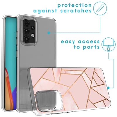 imoshion Hoesje - Geschikt voor Samsung Galaxy A52 (4G) / A52s / A52 (5G) - Design hoesje - Pink Graphic