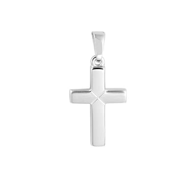 Zilver Gerhodineerde Hanger kruis gediamanteerd 1332795