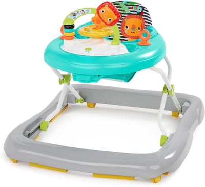 SAVI® Babywalker - Looptrainer - Loophulp - Rubber -Blauw/Grijs - 72cm x 62cm x 60cm