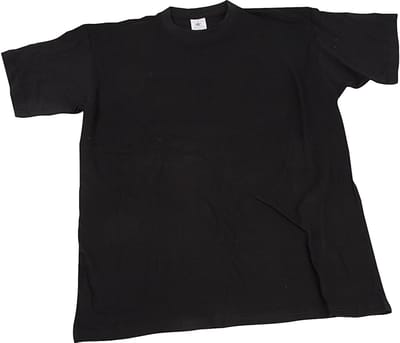 T-shirts, B: 32 cm, afm 3-4 jaar, ronde hals, 145 gr, zwart, 1 stuk