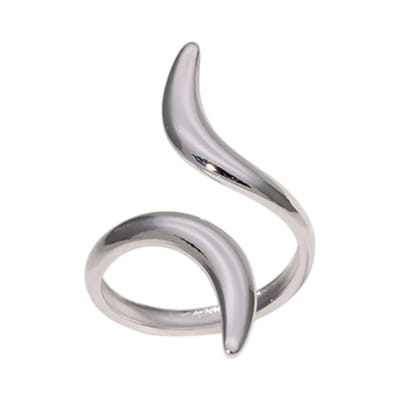 Aramat Jewels | Ringen | Grote Brede One Size Ring RVS met Lijnen Design (32 mm) | Zilverkleur | |30mm | Staal | Volwassenen | Verkleurd niet