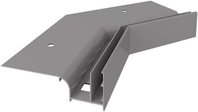 Binnenhoek Profiel - Dakrand Hoek - Terras Afwerking - Gepoedercoat Aluminium - 135 Graden - Grijs RAL 7037