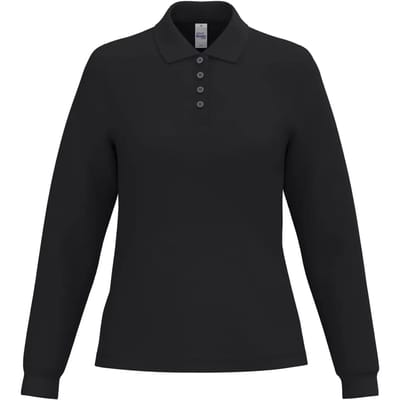 Damespolo piqué met lange mouwen iDeal Basic Brand